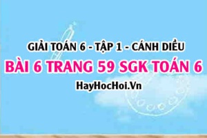 Giải bài 6 trang 59 Toán 6 Tập 1 SGK Cánh Diều